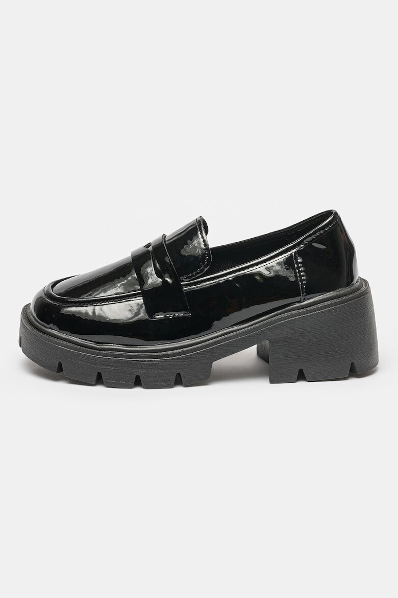 MUSK Pantofi loafer masivi cu aspect lacuit - Pled.ro