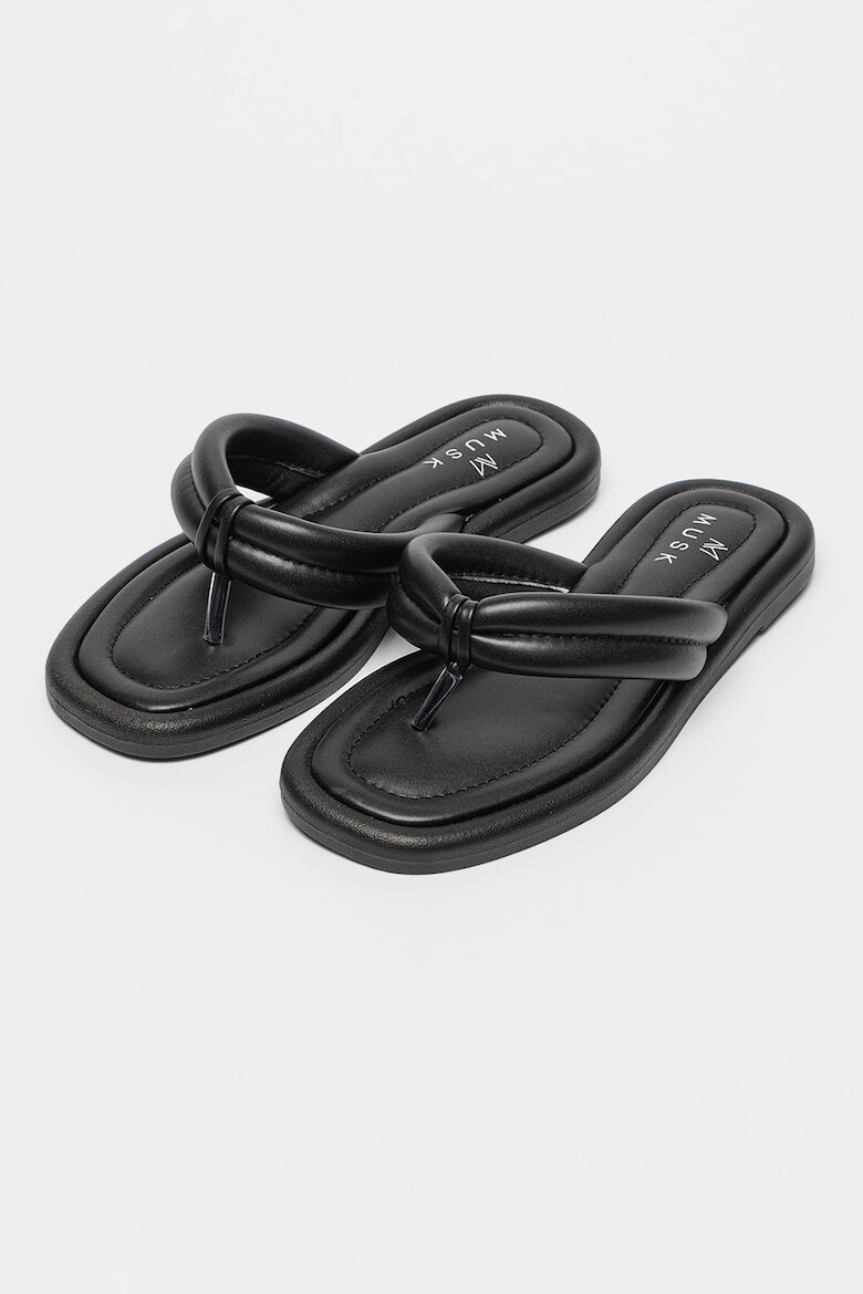 MUSK Papuci flip-flop de piele ecologica - Pled.ro