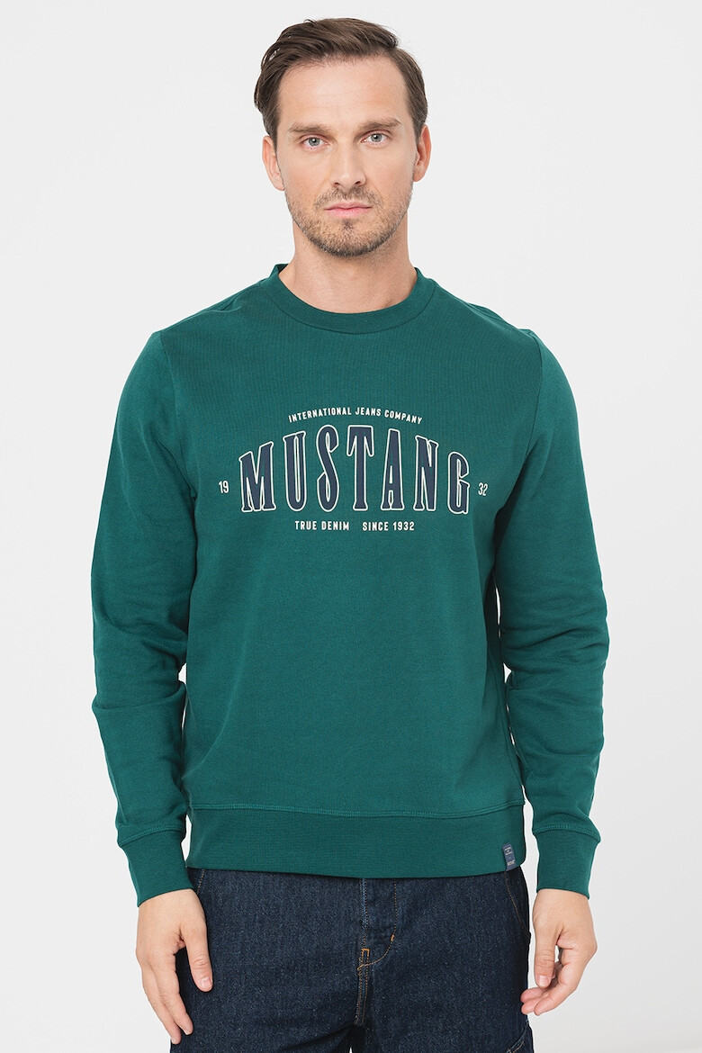 Mustang Bluza de trening cu decolteu la baza gatului si imprimeu logo Ben - Pled.ro