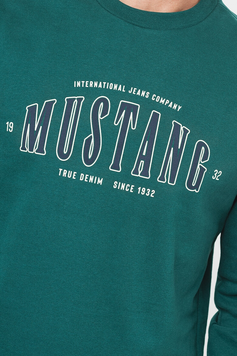 Mustang Bluza de trening cu decolteu la baza gatului si imprimeu logo Ben - Pled.ro