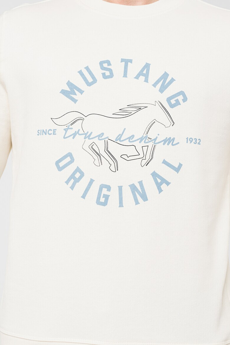 Mustang Bluza sport cu decolteu la baza gatului si logo Ben - Pled.ro