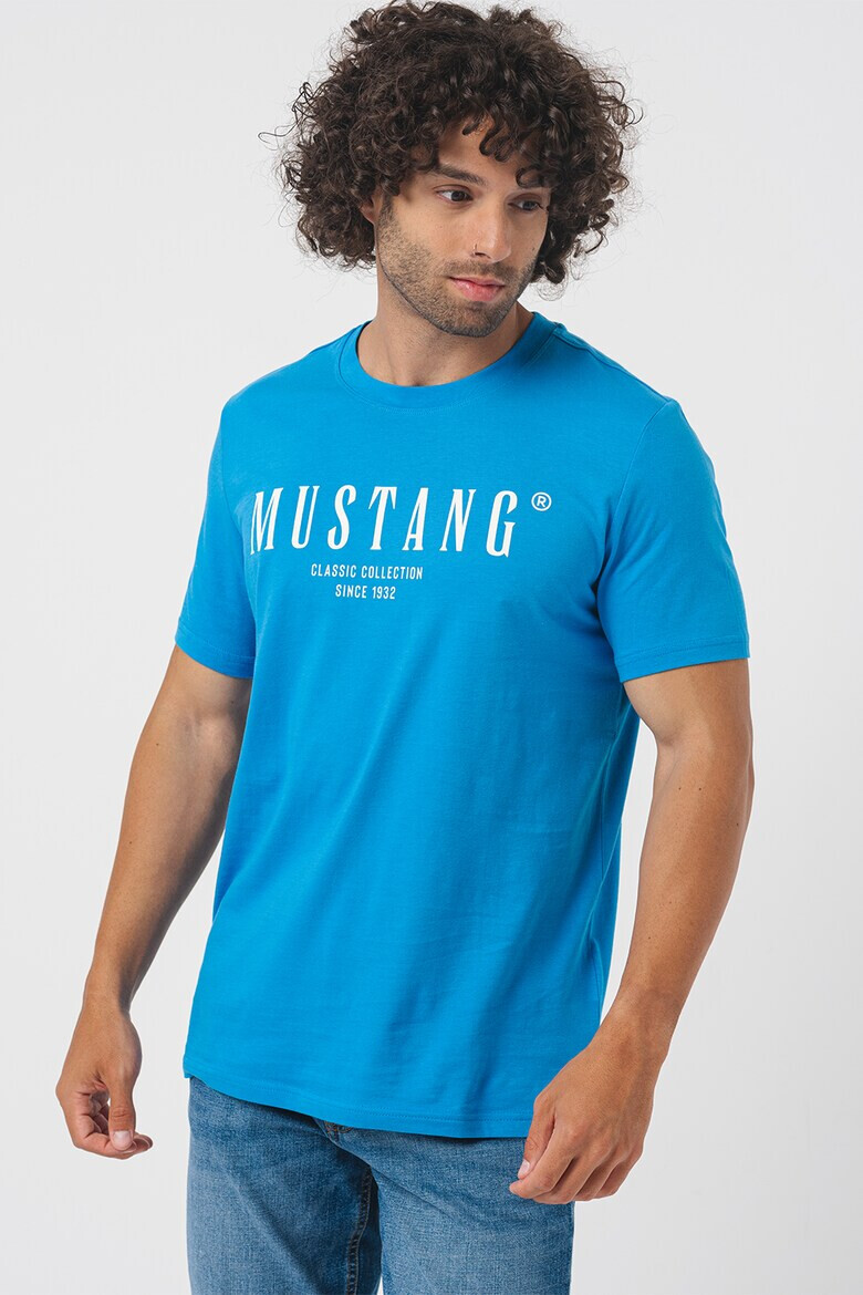 Mustang Tricou cu decolteu la baza gatului si imprimeu logo - Pled.ro