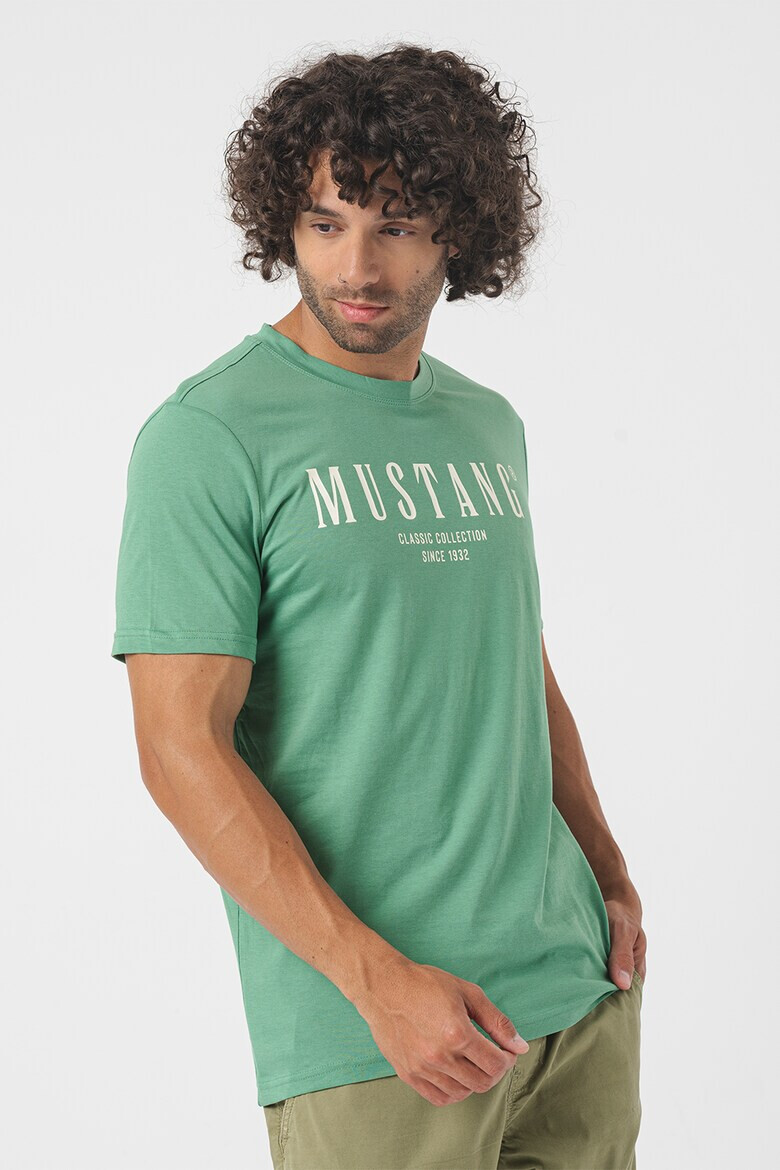 Mustang Tricou cu decolteu la baza gatului si imprimeu logo - Pled.ro