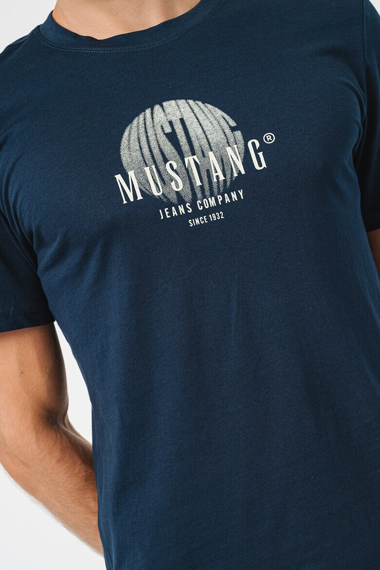 Mustang Tricou cu decolteu la baza gatului si imprimeu logo - Pled.ro