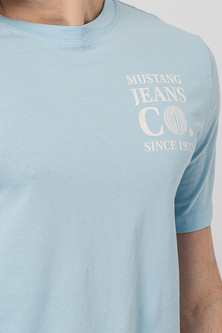 Mustang Tricou cu decolteu la baza gatului si logo pe piept Austin - Pled.ro