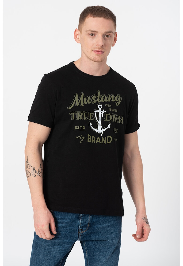 Mustang Tricou cu imprimeu logo - Pled.ro