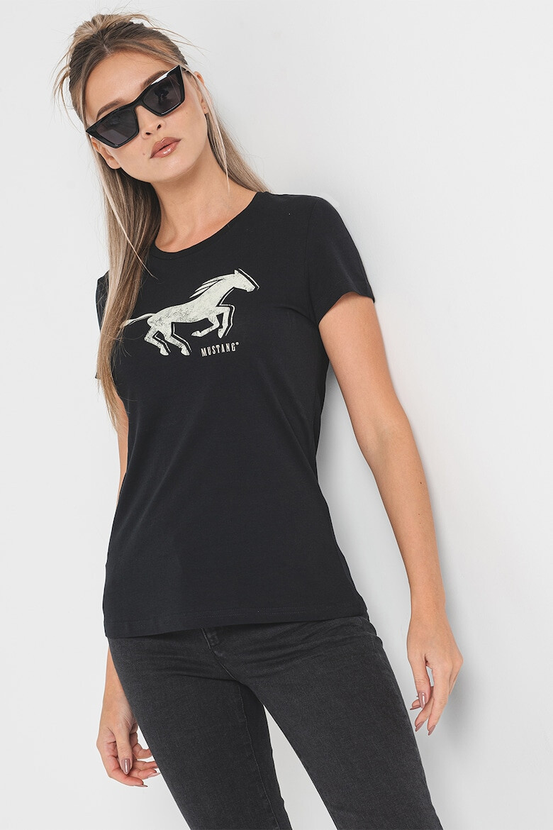 Mustang Tricou cu imprimeu logo - Pled.ro