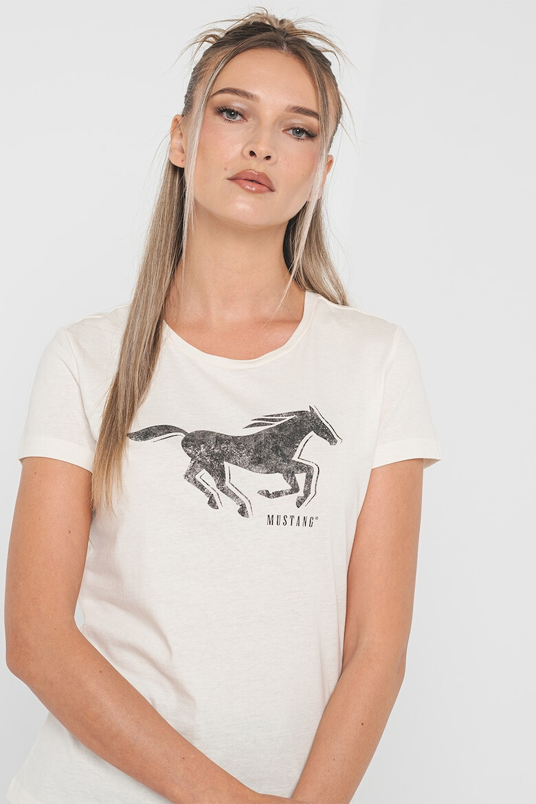 Mustang Tricou cu imprimeu logo - Pled.ro