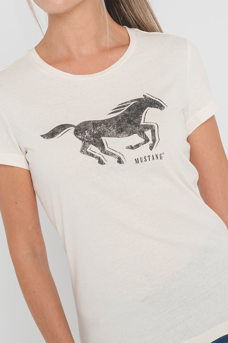 Mustang Tricou cu imprimeu logo - Pled.ro