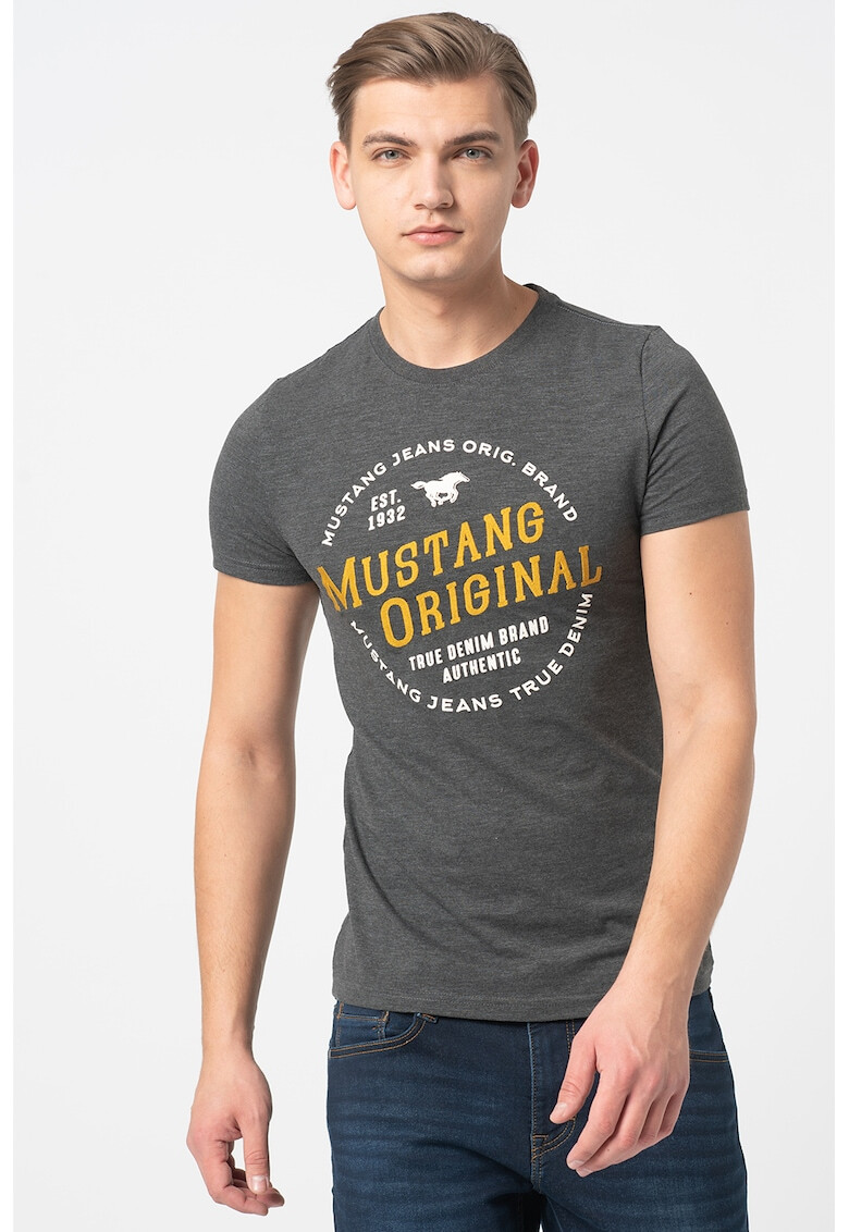 Mustang Tricou cu imprimeu logo Aaron - Pled.ro