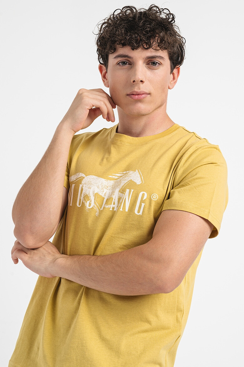 Mustang Tricou cu imprimeu logo contrastant - Pled.ro