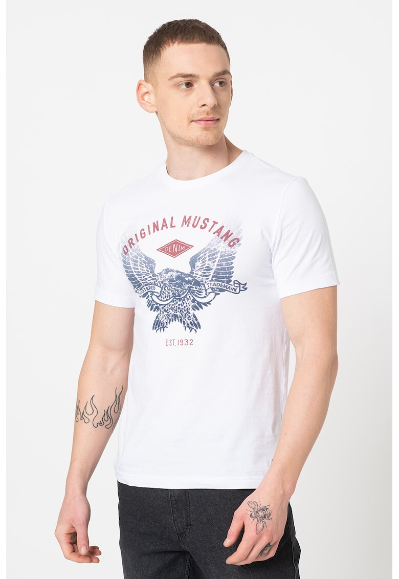 Mustang Tricou cu imprimeu logo si grafic Alex - Pled.ro