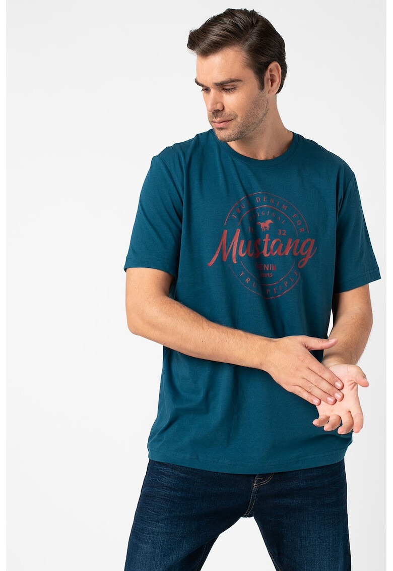 Mustang Tricou cu logo supradimensionat - Pled.ro