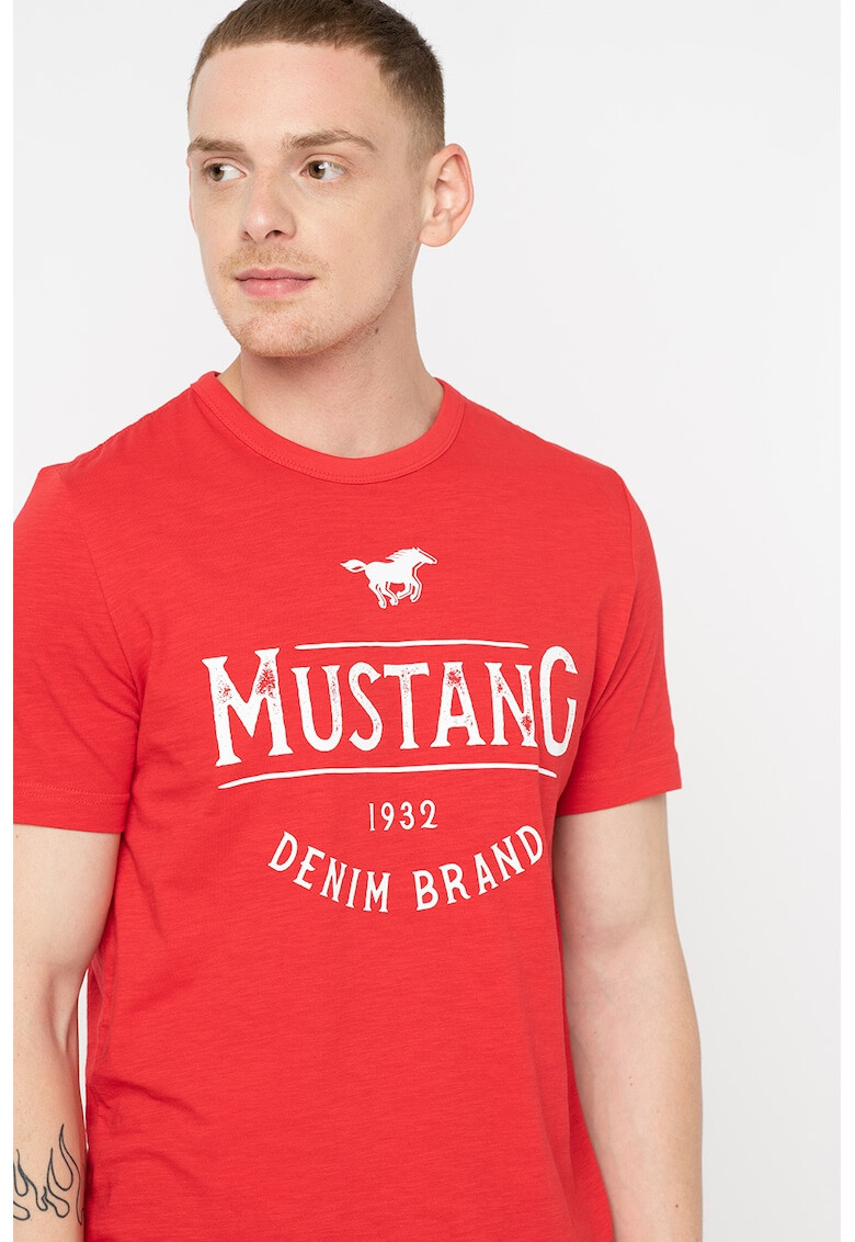 Mustang Tricou de bumbac cu imprimeu logo Alex - Pled.ro