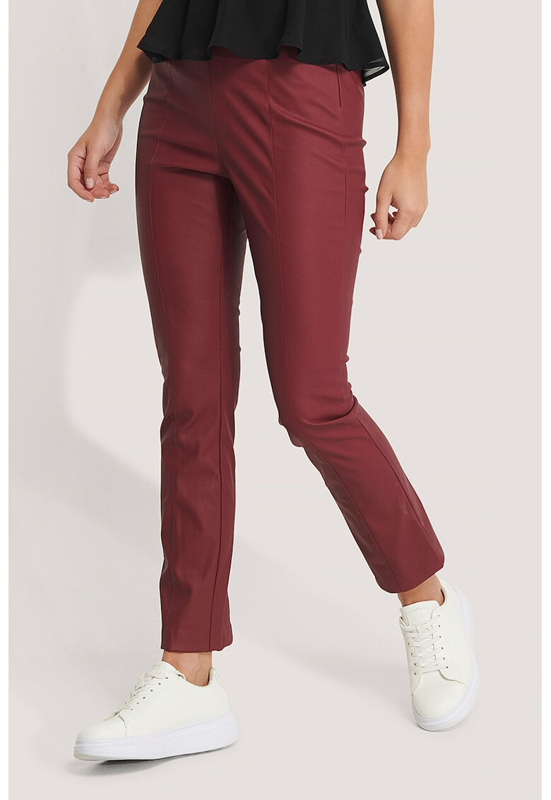 NA-KD Pantaloni crop din piele ecologica - Pled.ro