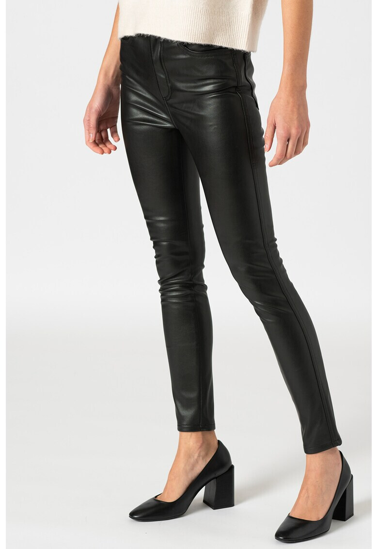 NA-KD Pantaloni skinny crop de piele sintetica - Pled.ro