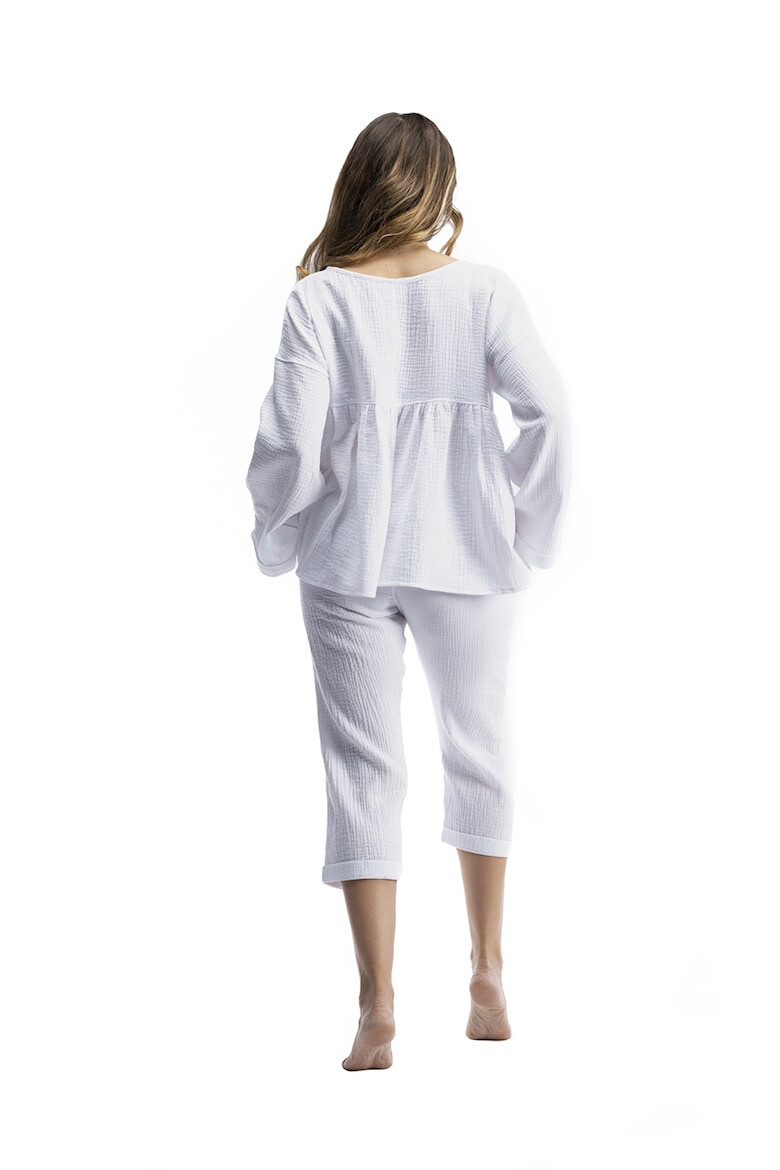 Naeve Set de bluza de bumbac organic si pantaloni trei sferturi - Pled.ro