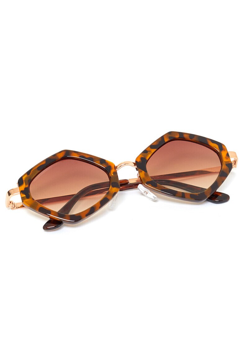 NALI Ochelari de soare hexago cu rama animal print - Pled.ro