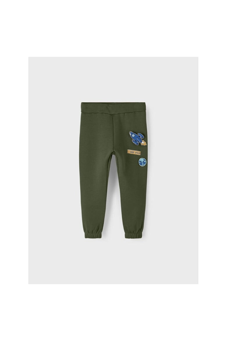 NAME IT Pantaloni copii 938186 Verde Bumbac - Pled.ro