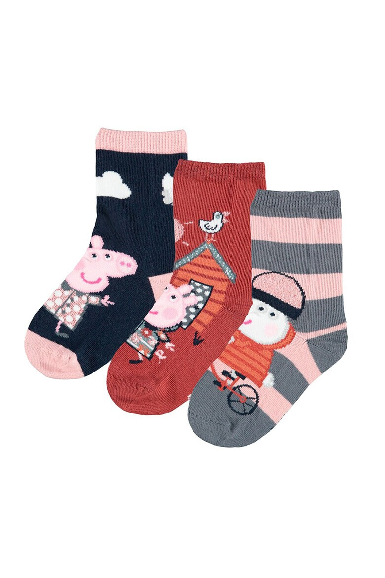 NAME IT Set de sosete scurte cu model Peppa Pig - 3 perechi - Pled.ro