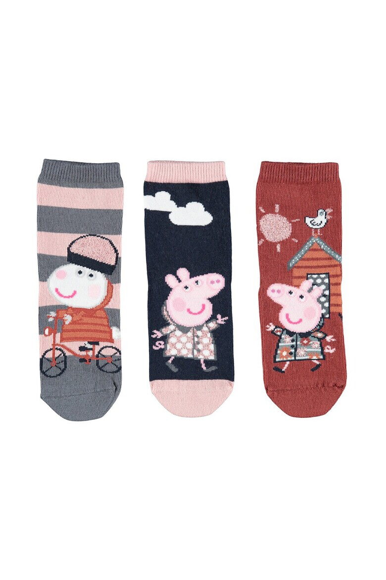 NAME IT Set de sosete scurte cu model Peppa Pig - 3 perechi - Pled.ro