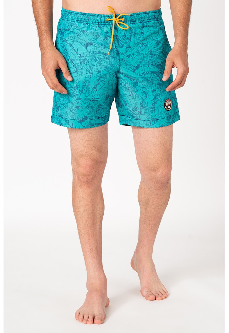 Napapijri Pantaloni scurti de baie cu imprimeu tropical si talie cu snur de ajustare Vail 3 - Pled.ro