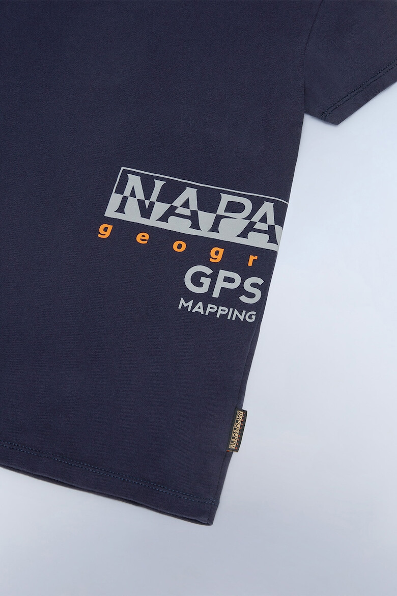 Napapijri Tricou cu decolteu la baza gatului si logo - Pled.ro