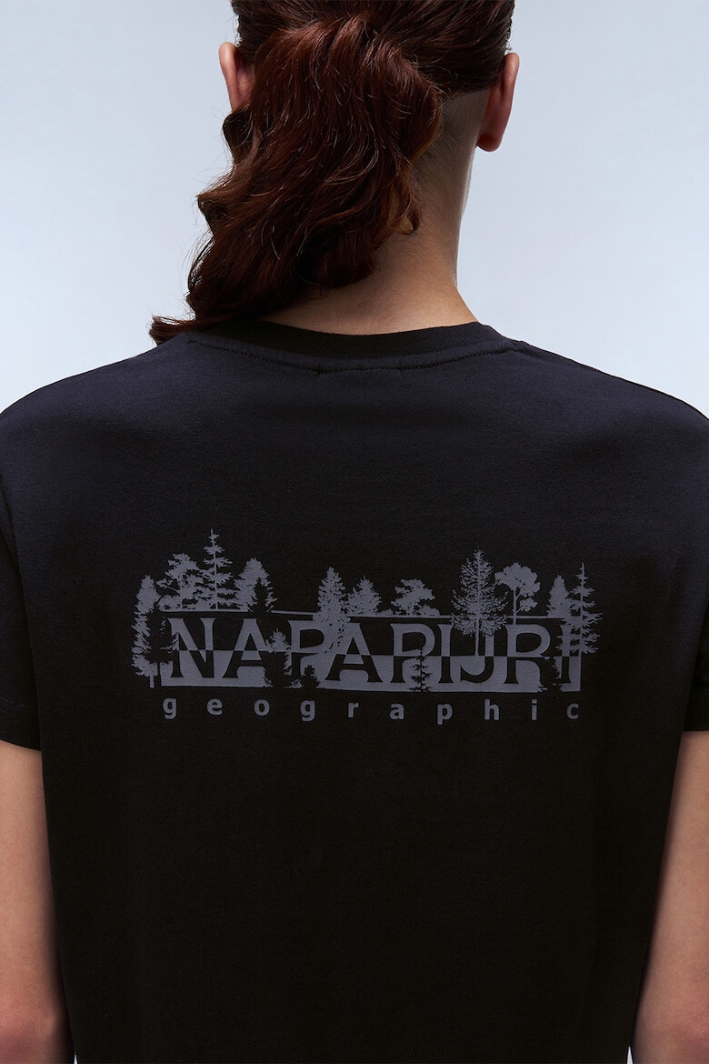 Napapijri Tricou din bumbac cu imprimeu logo Blanche - Pled.ro