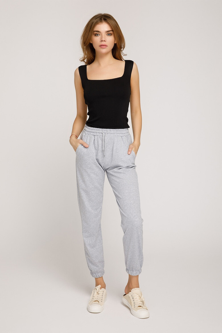 NARRO Pantaloni crop de trening cu snur - Pled.ro