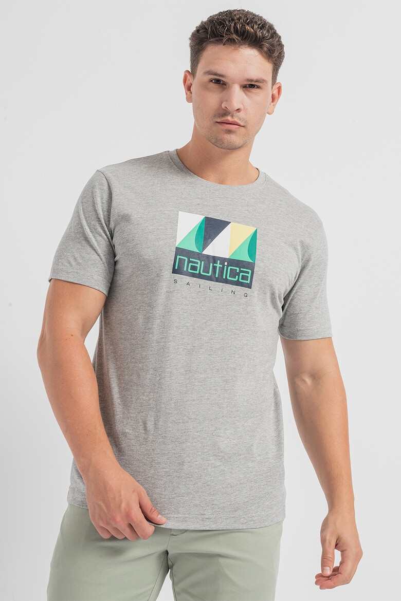 Nautica Tricou cu decolteu la baza gatului cu logo Brody - Pled.ro