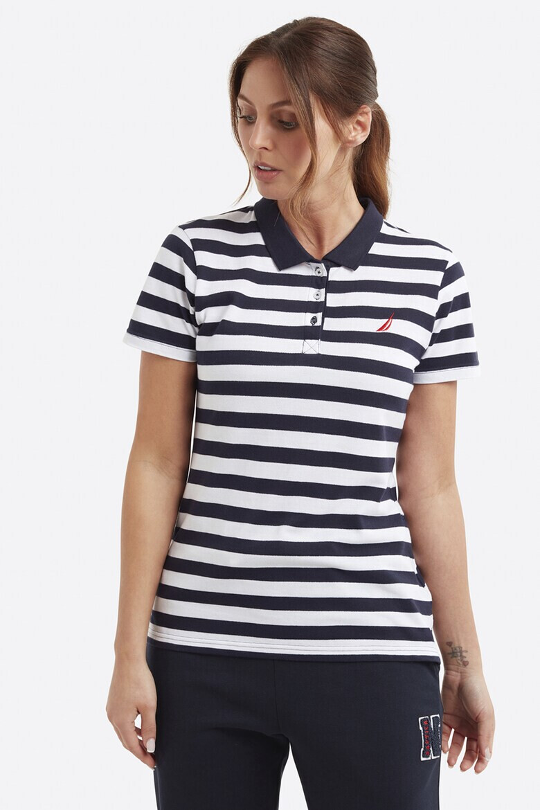 Nautica Tricou polo de bumbac cu model in dungi Ella - Pled.ro