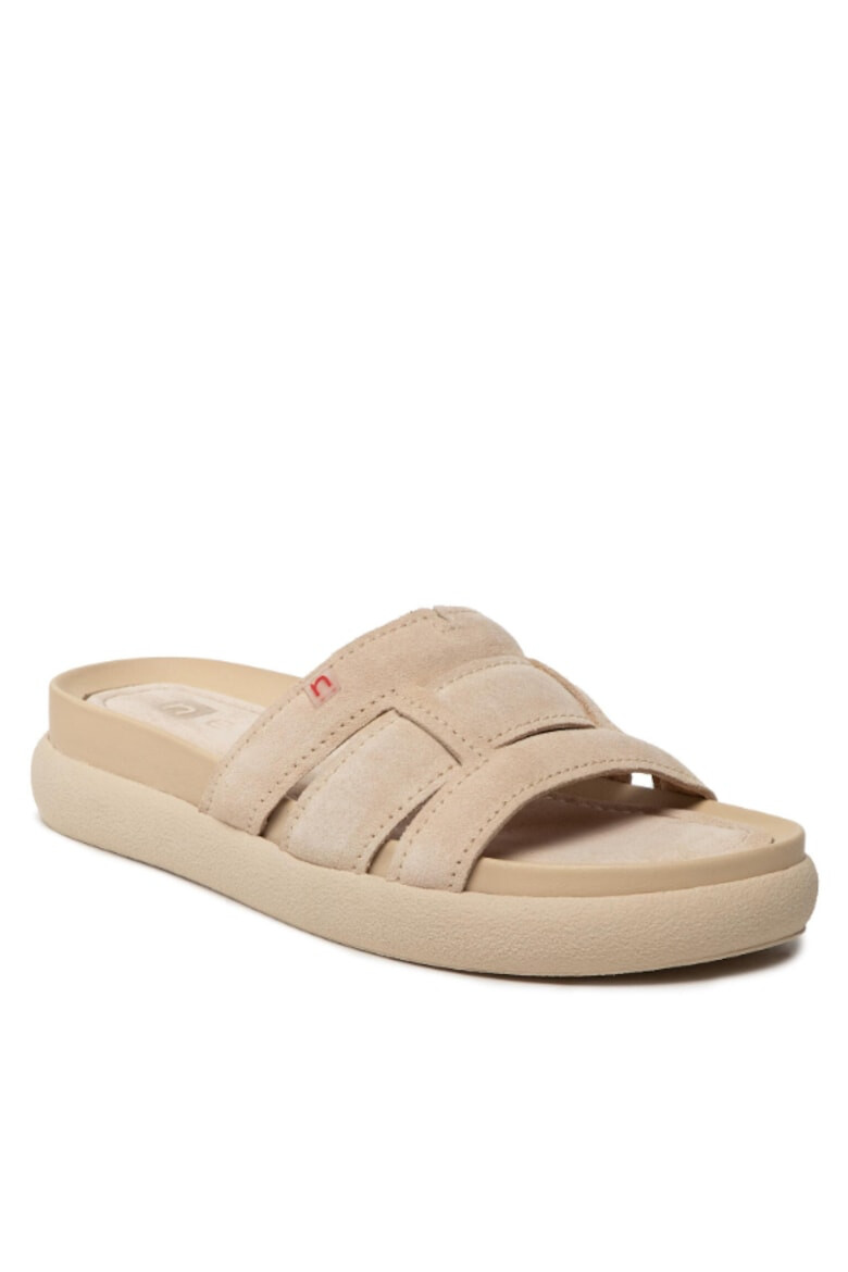 Nessi Papuci flip-flop dama Piele naturala Bej - Pled.ro