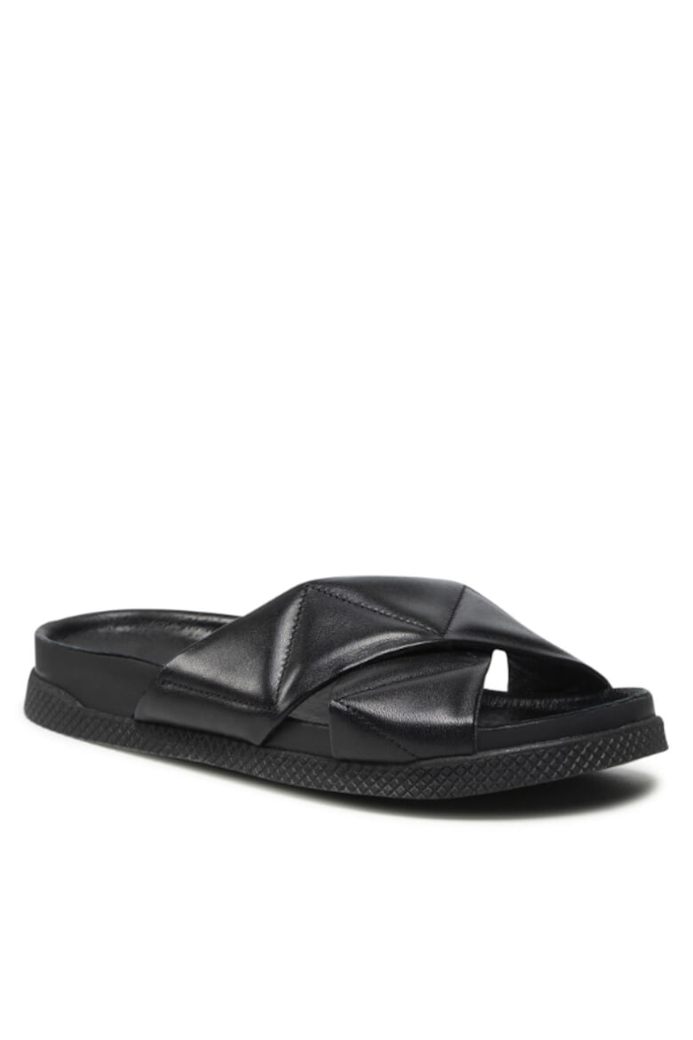 Nessi Papuci flip-flop dama Piele naturala Negru - Pled.ro