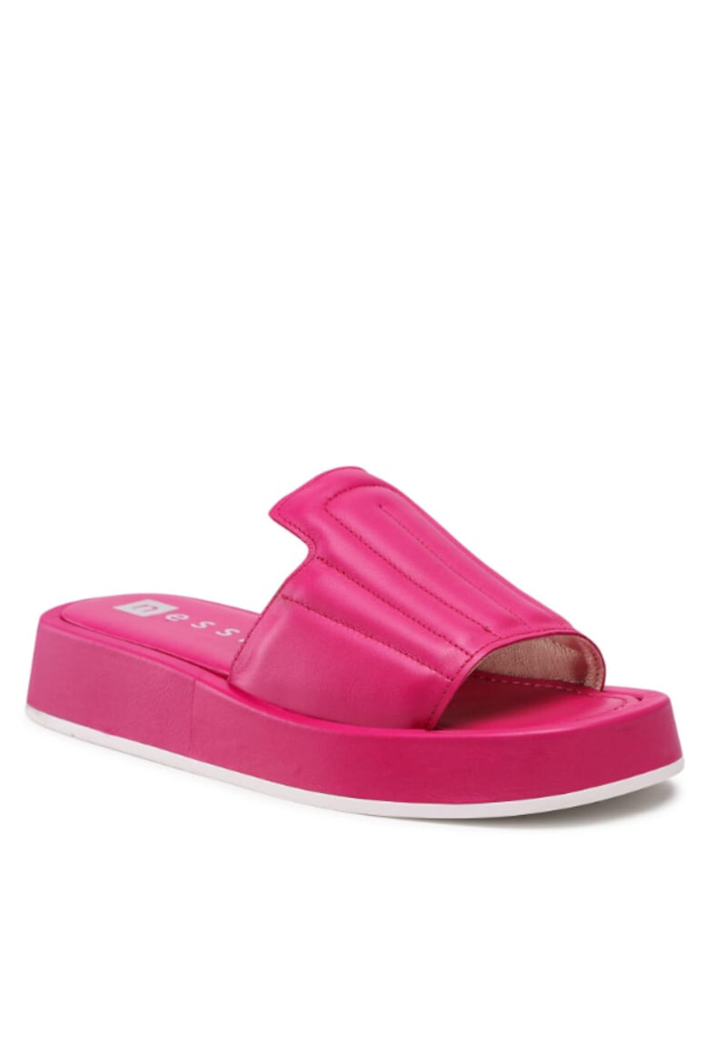 Nessi Papuci flip-flop dama Piele naturala roz - Pled.ro