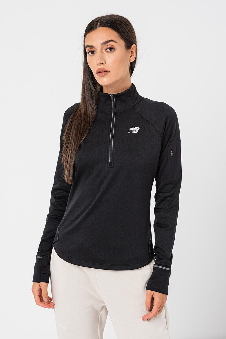 New Balance Bluza cu fenta scurta cu fermoar pentru alergare Heat Grid - Pled.ro