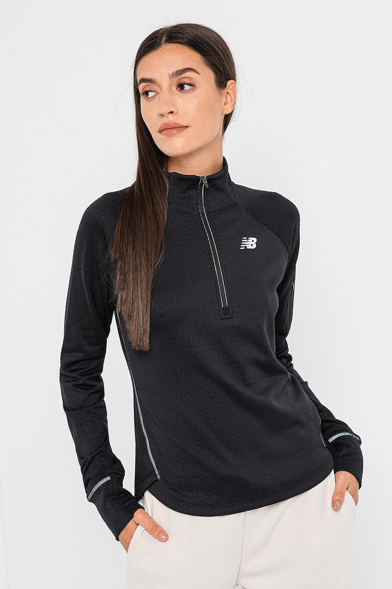 New Balance Bluza cu fenta scurta cu fermoar pentru alergare Heat Grid - Pled.ro