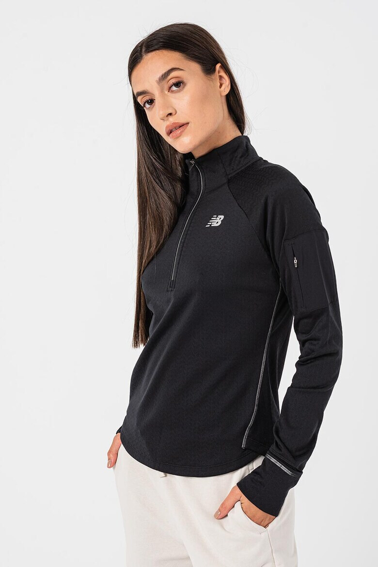 New Balance Bluza cu fenta scurta cu fermoar pentru alergare Heat Grid - Pled.ro