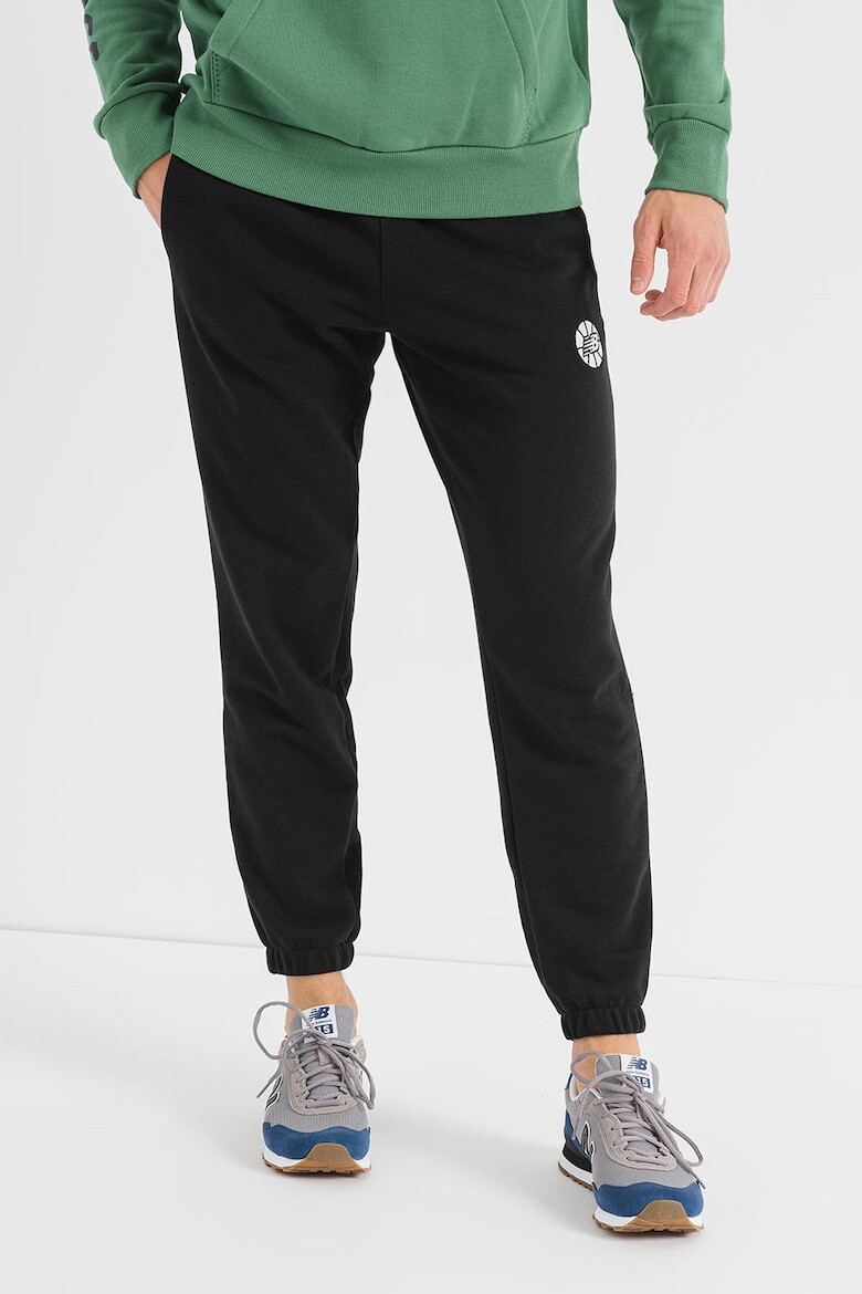 New Balance Pantaloni sport cu talie medie Hoops Essentials Fundamental - Pled.ro