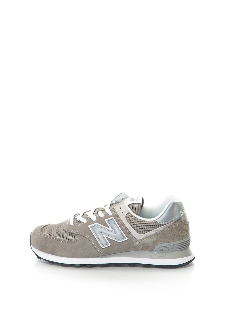 New Balance Pantofi sport cu insertii de piele intoarsa si logo reflectorizant 574 Classic - Pled.ro