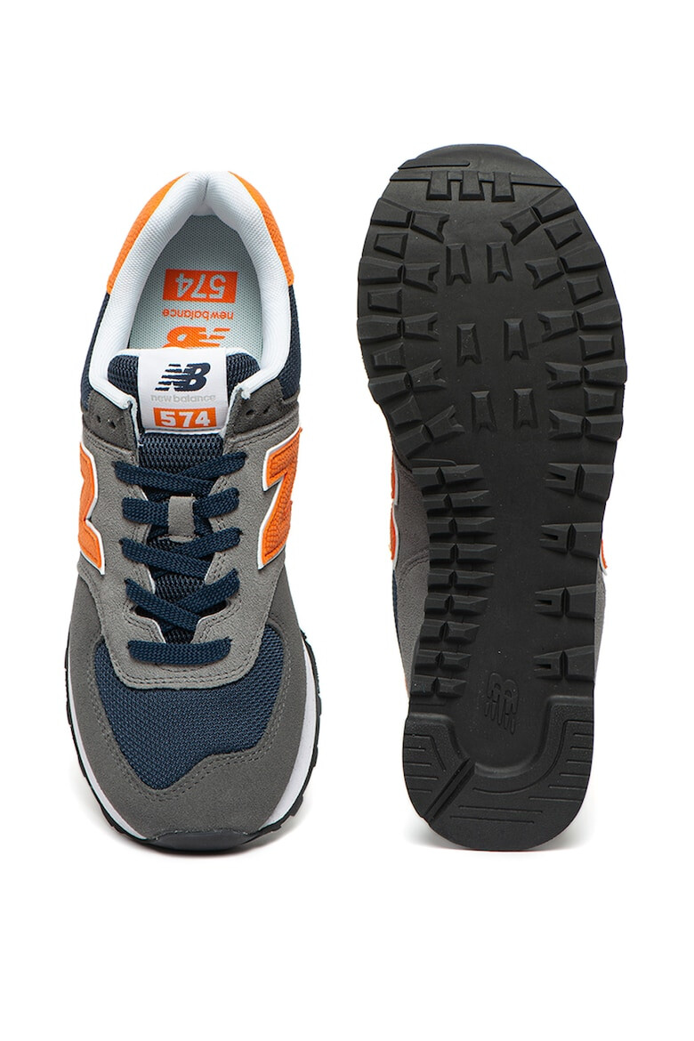 New Balance Pantofi sport de piele intoarsa cu garnituri de plasa 574 - Pled.ro