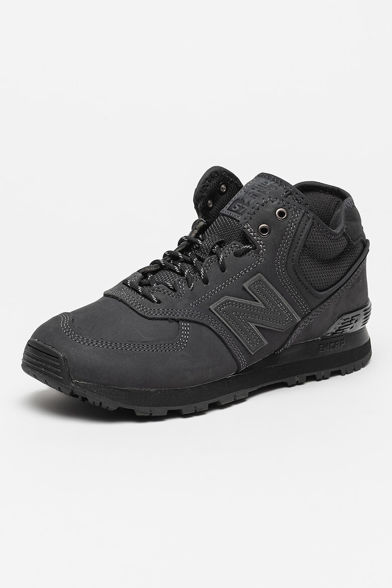 New Balance Pantofi sport mid-high de piele nabuc si plasa 574 - Pled.ro