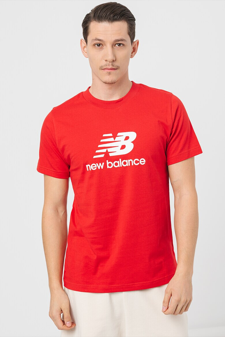 New Balance Tricou cu decolteu la baza gatului si logo - Pled.ro