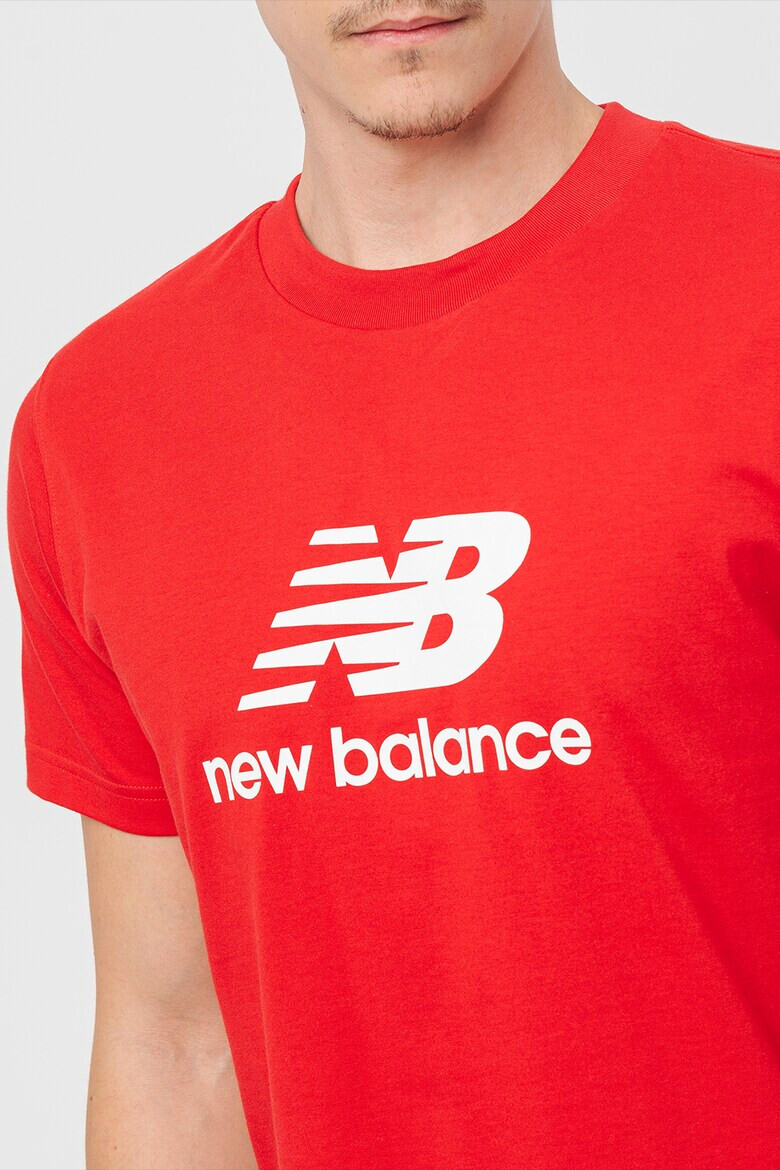 New Balance Tricou cu decolteu la baza gatului si logo - Pled.ro