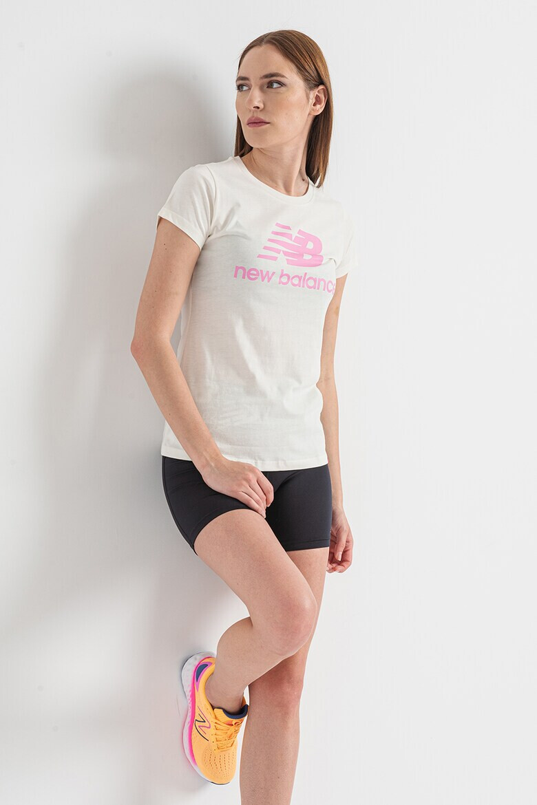 New Balance Tricou de bumbac cu imprimeu logo supradimensionat Essentials - Pled.ro