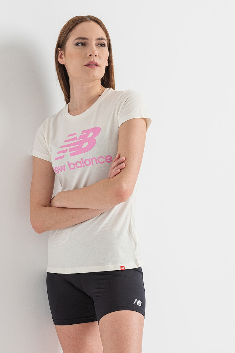 New Balance Tricou de bumbac cu imprimeu logo supradimensionat Essentials - Pled.ro