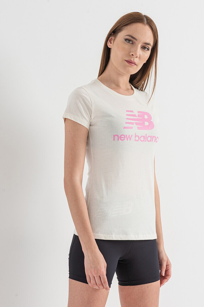 New Balance Tricou de bumbac cu imprimeu logo supradimensionat Essentials - Pled.ro