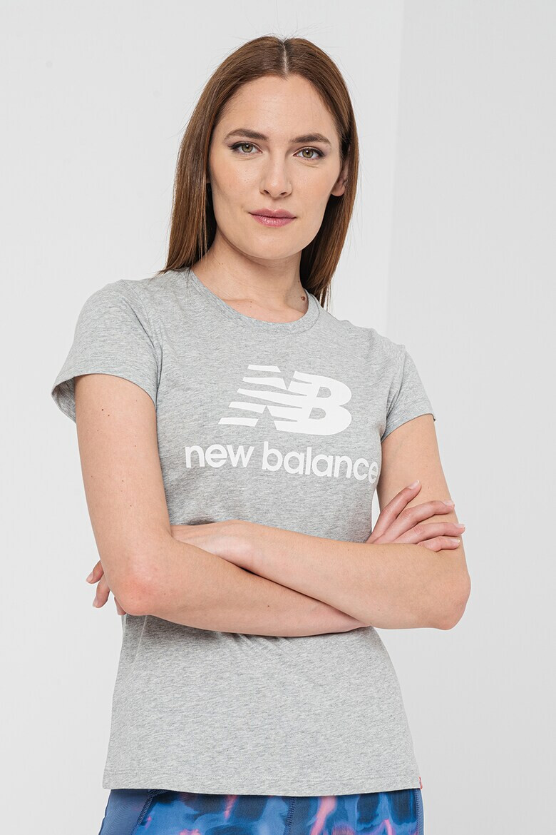 New Balance Tricou de bumbac cu imprimeu logo supradimensionat Essentials - Pled.ro