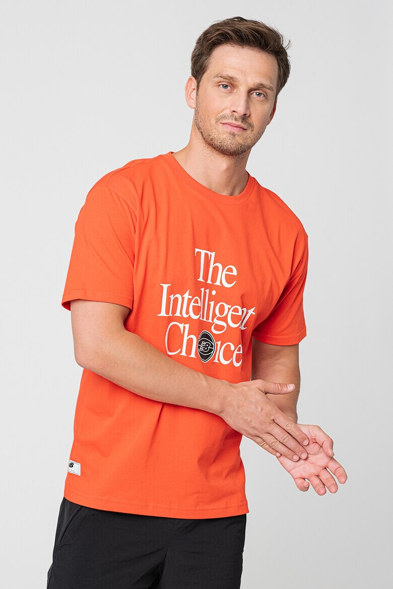 New Balance Tricou din bumbac cu imprimeu text Hoops - Pled.ro