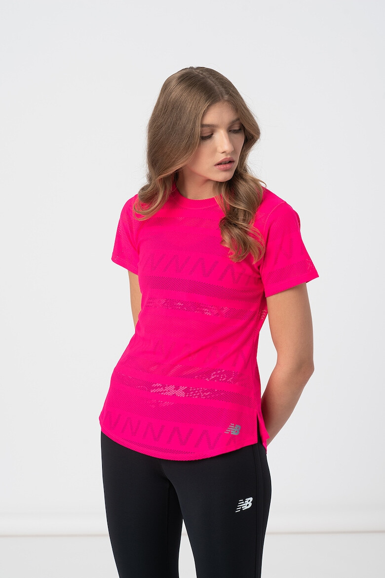 New Balance Tricou din material jacquard pentru alergare Q Speed - Pled.ro