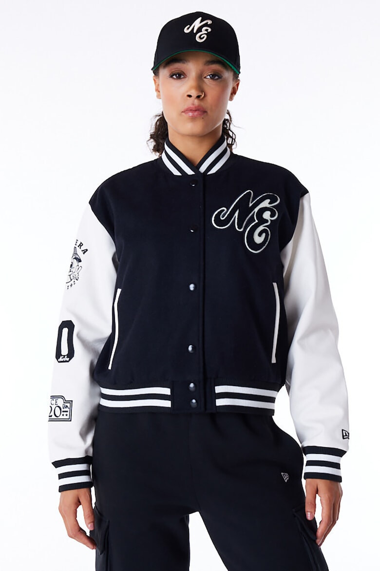 New Era Jacheta bomber varsity cu maneci cazute - Pled.ro